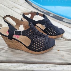 Black wedges size 8.5